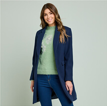 Two Button Plain Design Coat - LA490